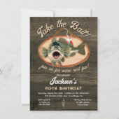 Invitation Bass Fishing Funny anniversaire (Devant)