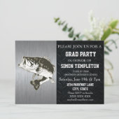 Invitation Bass Fishing Highschool College Graduation Party (Debout devant)