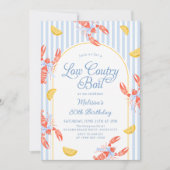 Invitation Basse-campagne de bouillie de fruits de mer Homard (Devant)