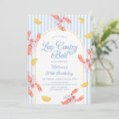 Invitation Basse-campagne de bouillie de fruits de mer Homard (Debout devant)