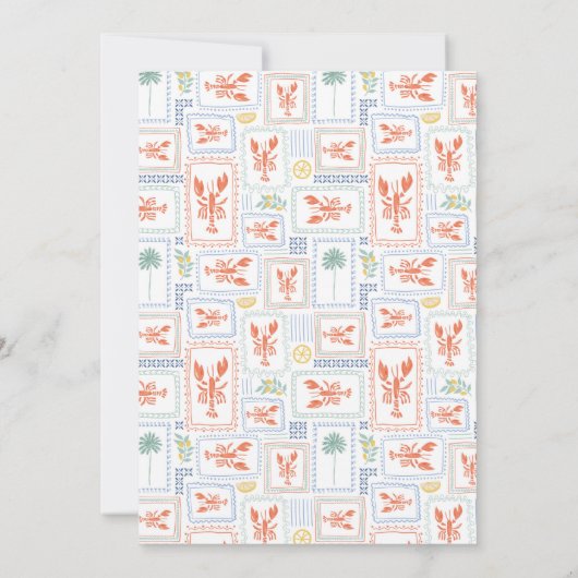 Invitation Basse-Couronne de fruits de mer Ébullition de homa (Dos)