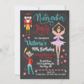 Invitation Basse-noisette Noël fête d'anniversaire (Devant)