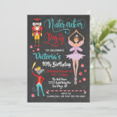 Invitation Basse-noisette Noël fête d'anniversaire (Debout devant)