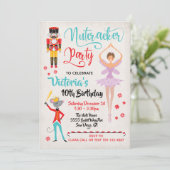 Invitation Basse-noisette Noël fête d'anniversaire (Debout devant)