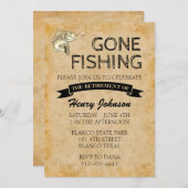 Invitation Basse partie Pêche retraite (Devant / Derrière)