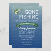 Invitation Basse partie Pêche retraite (Devant / Derrière)