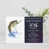 Invitation Basse Pêche à thème 50e anniversaire (Debout devant)
