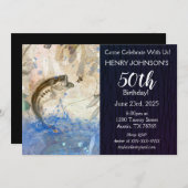 Invitation Basse Pêche à thème 50e anniversaire (Devant / Derrière)