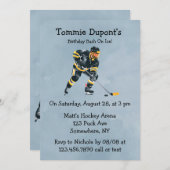 Invitation Bassin Anniversaire Sur Glace (Devant / Derrière)