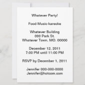 Invitation Bassin blanc (Dos)