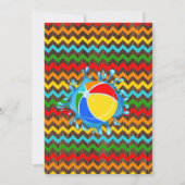 Invitation Bassin d'anniversaire de la piscine photo en bois  (Dos)