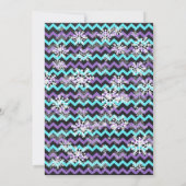 Invitation Bassin d'anniversaire de la piscine violet d'hiver (Dos)