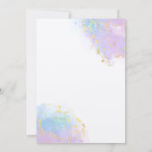 Invitation Bassin d'anniversaire de sirène éclatante (Dos)