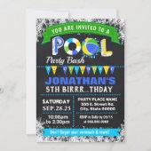Invitation Bassin d'anniversaire de Winter Blue Pool (Devant)