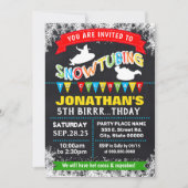 Invitation Bassin d'anniversaire pour la fête de la neige (Devant)