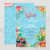 Invitation Bassin d'été de la piscine d'été (Devant / Derrière)