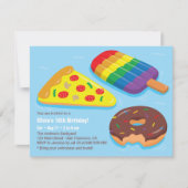 Invitation Bassins tendance de la nourriture Floats Anniversa (Devant)