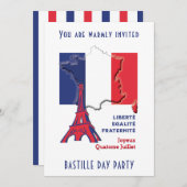 Invitation BASTILLE DAY Party (Devant / Derrière)