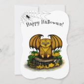 Invitation Bat d'Halloween mignonne (Devant)