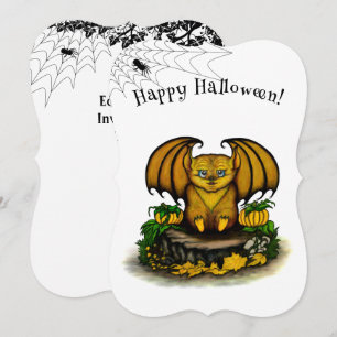 Invitation Bat d'Halloween mignonne