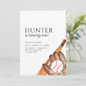 Invitation Bat Glove Ball Sports Baseball Anniversaire (Debout devant)