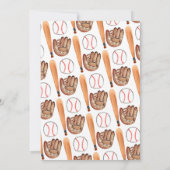 Invitation Bat Glove Ball Sports Baseball Anniversaire (Dos)