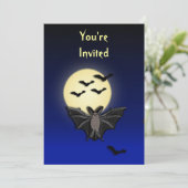 Invitation Bat Halloween (Debout devant)