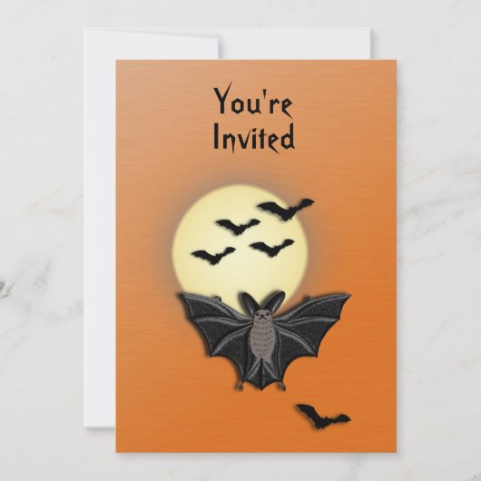 Invitation Bat Halloween (Devant)