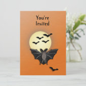 Invitation Bat Halloween (Debout devant)