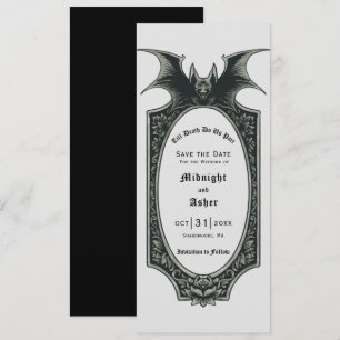 Invitation Bat Halloween Jusqu'À La Mort Do Us Part Enregistr