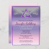 Invitation bat mitzvah (Devant / Derrière)