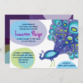 Invitation Bat mitzvah à Peacock Bar (Devant / Derrière)