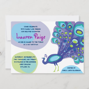 Invitation Bat mitzvah à Peacock Bar