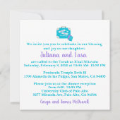 Invitation Bat mitzvah à thème de voyage (Devant)