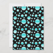 Invitation Bat mitzvah Aqua and Black Polka Dot (Dos)
