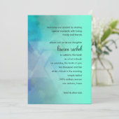 Invitation Bat mitzvah Aqua et étoile bleue de David (Debout devant)