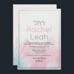 Invitation bat mitzvah aquarelle<br><div class="desc">Aquarelle Pastel Invitation Bat mitzvah</div>