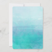 Invitation bat mitzvah Aquarelle bleue Ombre (Dos)