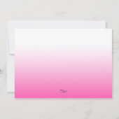 Invitation Bat mitzvah Argent et rose (Dos)