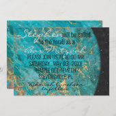 Invitation Bat mitzvah Bar Mitzvah Sortie de ce monde (Devant / Derrière)