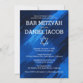 Invitation Bat mitzvah BARRE BLANCHE BLANC BLANC Étoile perso (Devant)