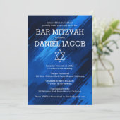 Invitation Bat mitzvah BARRE BLANCHE BLANC BLANC Étoile perso (Debout devant)