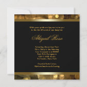 Invitation Bat mitzvah Black Gold Bubbles (Dos)