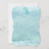 Invitation Bat mitzvah bleu, aquarelle, turquoise, Parties sc (Dos)