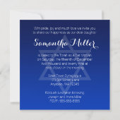 Invitation Bat mitzvah bleu hiver moderne Wonderland (Dos)