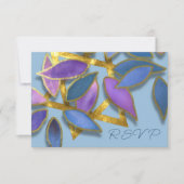 Invitation Bat mitzvah Bleu pourpre Aquarelle étoile (Devant)