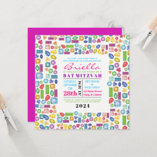 Invitation Bat mitzvah BLING Gemstone