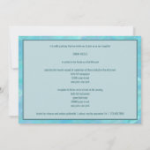 Invitation Bat mitzvah Blue Opal Aquarelle Photo Collage (Dos)