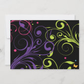 Invitation Bat mitzvah brillante DE LA FILLE (Dos)