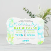Invitation Bat Mitzvah BULLES LUMINEUSES (Debout devant)